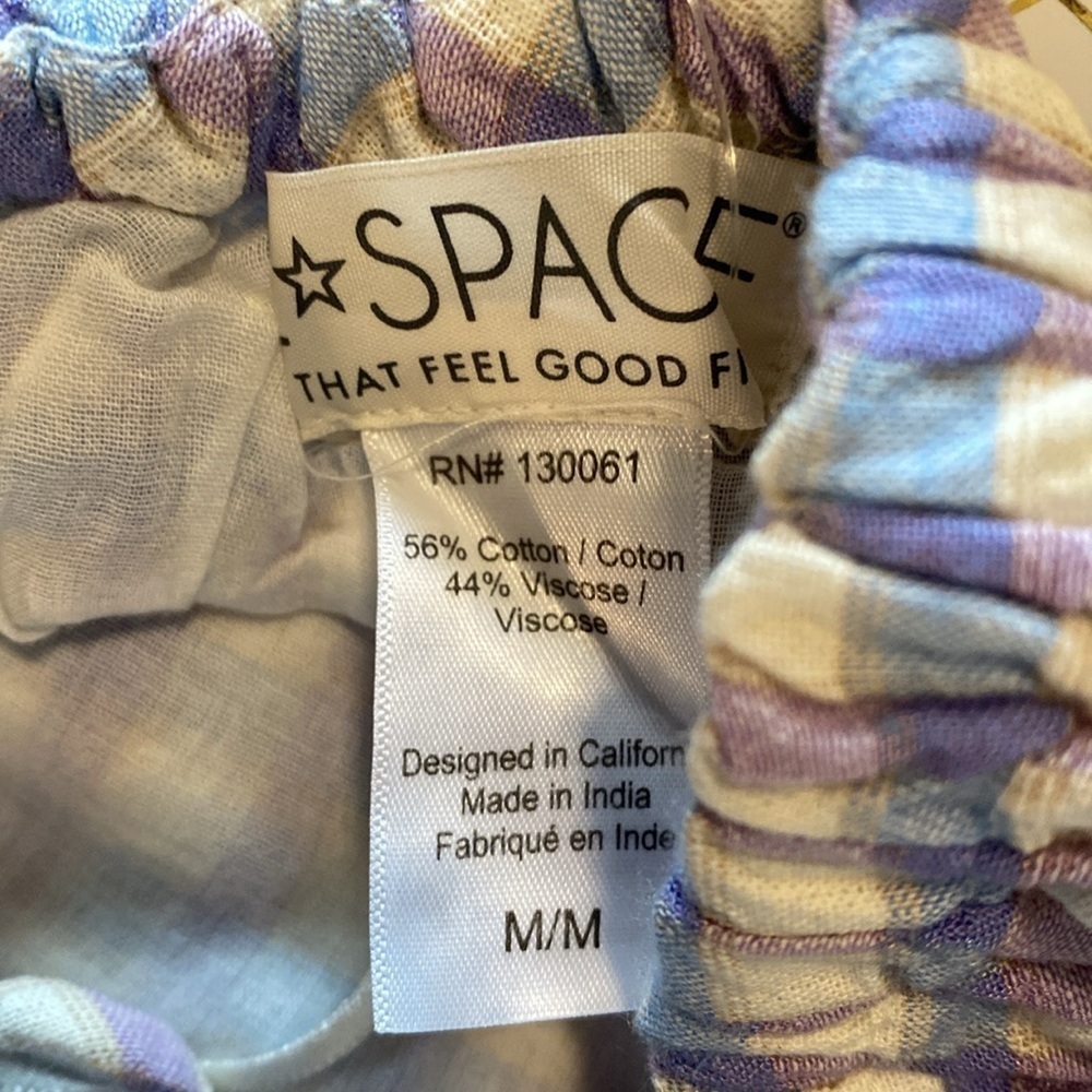 L *Space Revolve Anika Mini Dress In Park Slope Gingham Purple Blue White Plaid — image 5 of 8